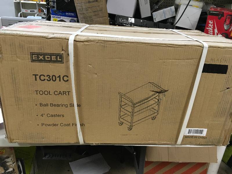 lot 38 image: Excel 36-Inch Steel Tool Cart New