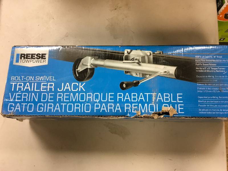 lot 40 image: Reese TowPower Bolt-ON Swivel Trailer Jack