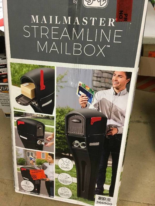 lot 42 image: Mailmaster Streamline Mailbox with Post open box never used