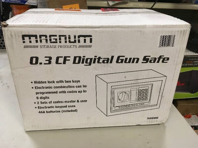 lot 53 image: Magnum Storage Products 0.3 CF Digital Gun Safe open box never used