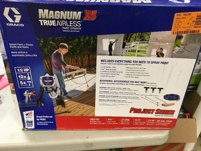 lot 54 image: Magnum X5 True Airless Paint Sprayer  open box never used