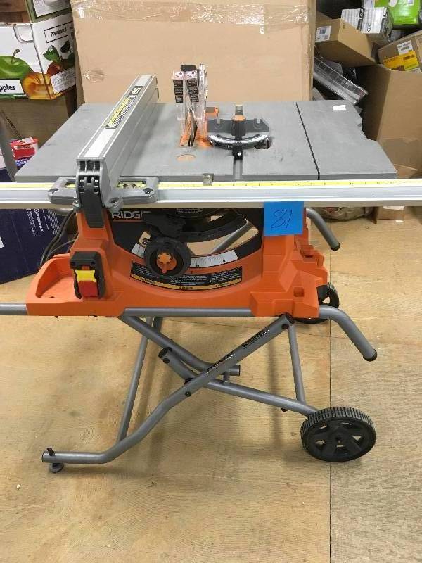 RIDGID 15 Amp 10 in. HeavyDuty Portable Table Saw with Stand Model