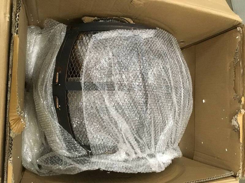 lot 16 image: Hampton Bay 55.5 in. Outdoor Cast Iron Chimenea open  box never used