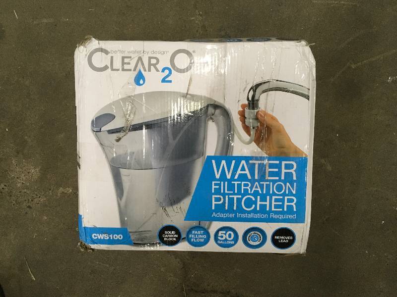 lot 20 image: Clear O Water Filtration Pitcher open  box never used