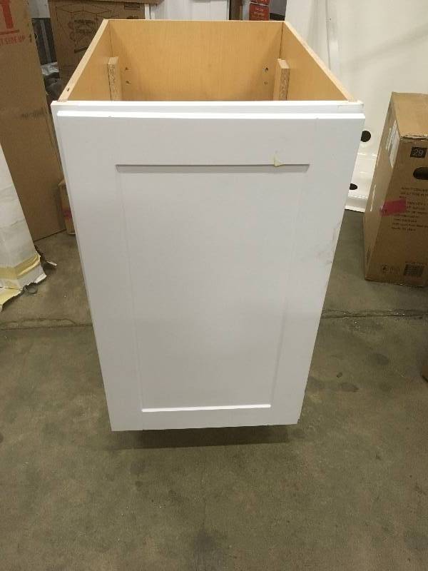 lot 27 image: Under Cabinet Pull Out Trash Bin open  box never used