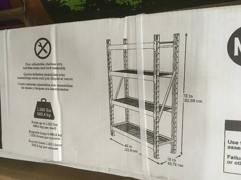 lot 54 image: Gladiator Garageworks 48 Hammered Granite Rack Shelf New