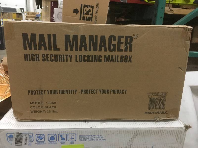 lot 58 image: Mail Manager High Security Locking Mailbox open  box never used