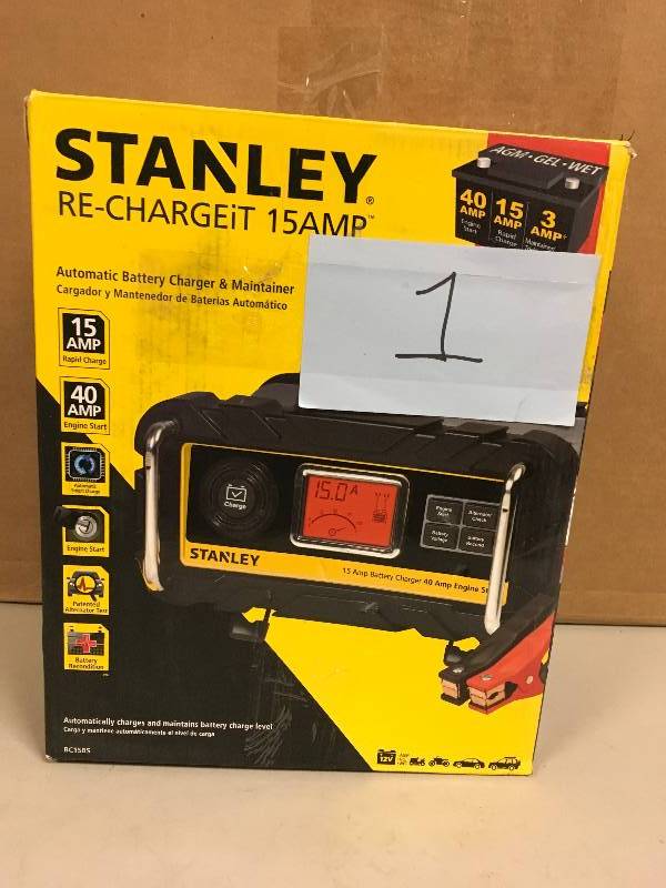 Stanley Re-Charge It 15 AMP, 40 AMP Start open box never used