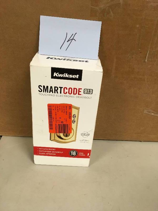 Kwikset 913TRL Single Cylinder Touchpad Electric Deadbolt from the SmartCode open box never used