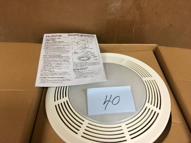 Broan NuTone Decorative Bathroom Fan with Light open box never used