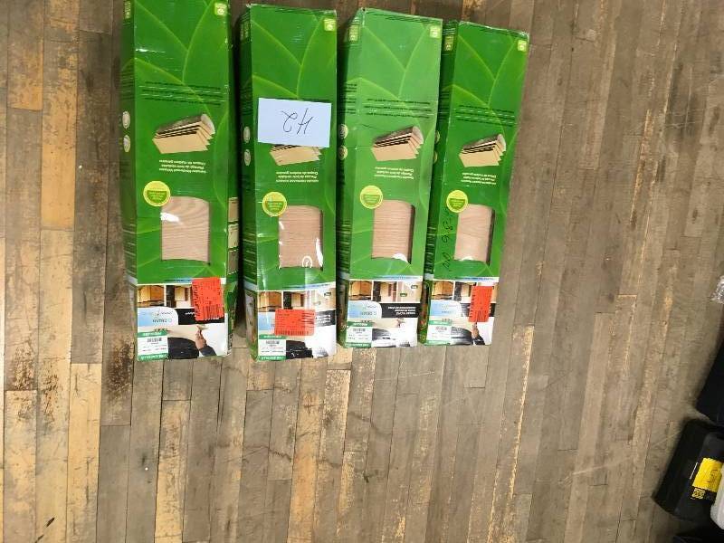 Cedan 24 in x 48 in. Natural Red Oak Pre-Guled Veneer Sheet - Lot of 4 open box never used