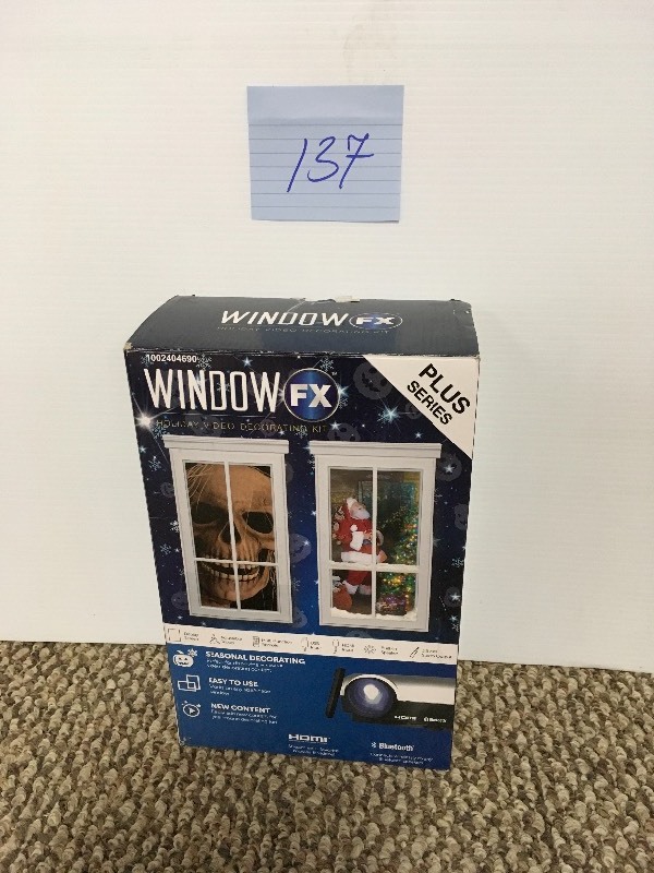 Window FX HDMI Bluetooh Projector with Prealoaded seasonal videos new