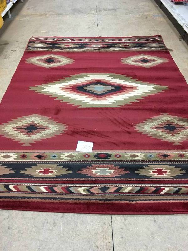 Home Decorators Collection Aztec Red 5 ft. 3 in. x 7 ft. 6 in. Area Rug Carpet
