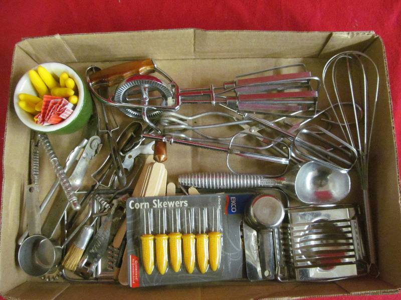 lot 44 image: vintage kitchen utensils