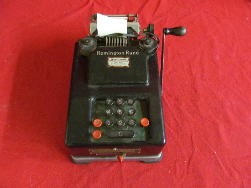 lot 87 image: vintage Remington adding machine