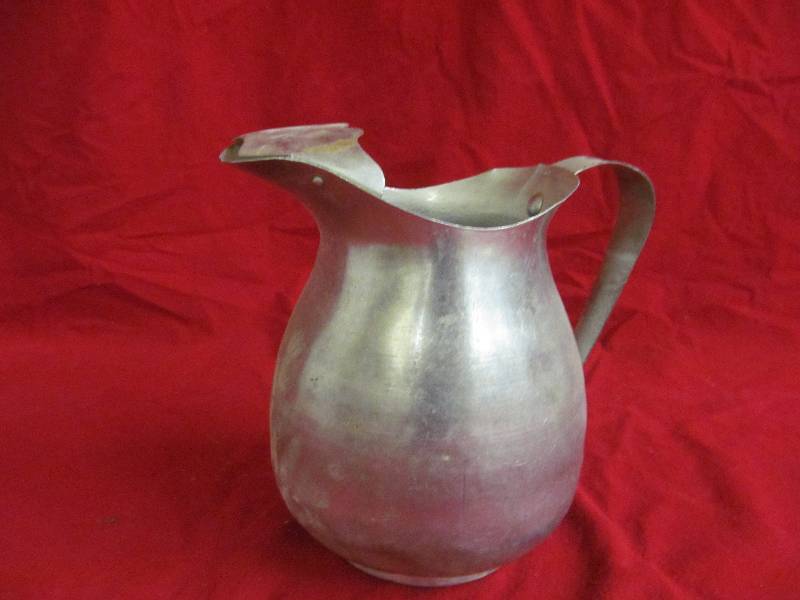 lot 129 image: vintage aluminum pitcher