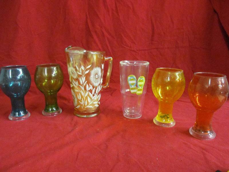 lot 135 image: pitcher, glasses
