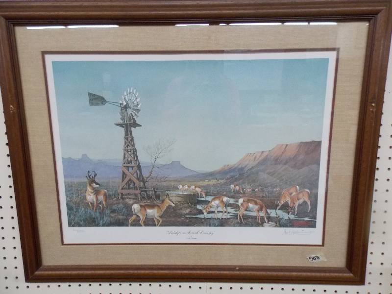 lot 3 image: Les Kouba Antelope in Ranch Company Number 2042000 3-7 are all 2042000  Size 32 x 25