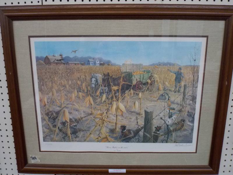 lot 5 image: Les Kouba Corn Pickin in the 1930s 2042000 3-7 are all 2042000 Size 32 x 25
