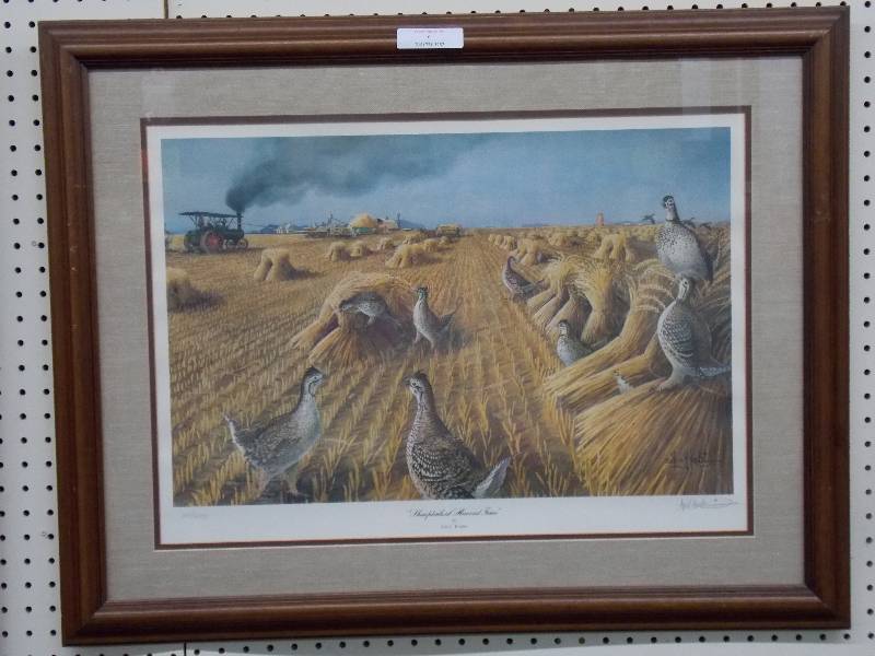 lot 6 image: Les Kouba Sharp Tails at Harvest Time 2042000 3-7 are all 2042000 Size 32 x 25