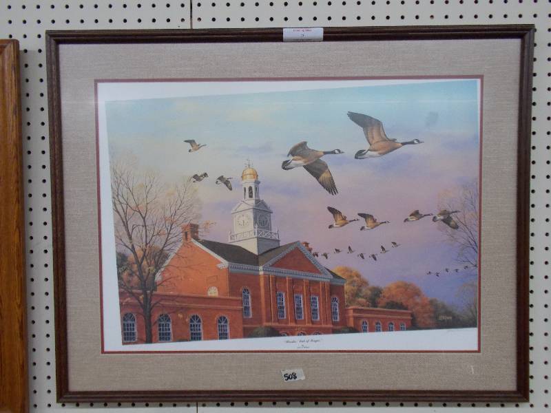 lot 17 image: John Wilson Headin out of Fergus numbered 468500 Size 33 x 25 12