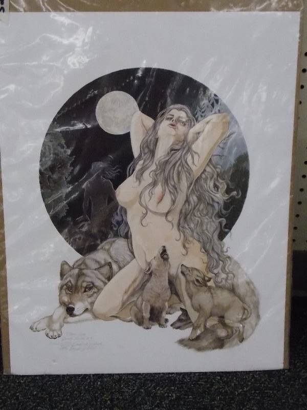 lot 21 image: Moon Song Janet Series # 8 1990 P. A. Breeding Black Size 16 34 x 21 34