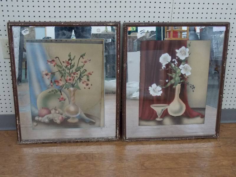 lot 26 image: 22 14 x26 14  Terone 2 very Old Prints with Mirrored matting (Need to See)
