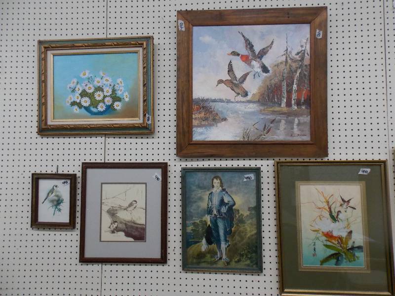 lot 32 image: Set of 6 pictures one Blue Boy and Pencil art is numbered and signed please see pictures