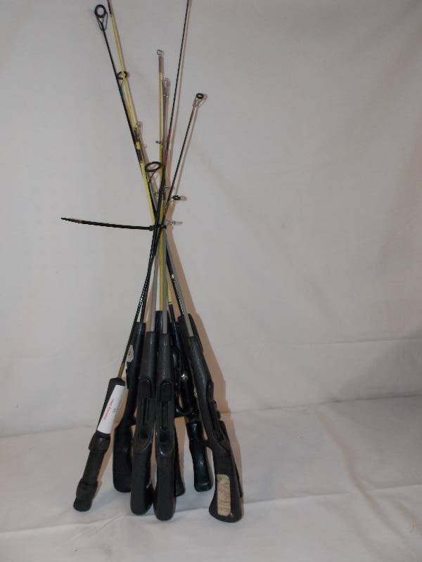 lot 59 image: Bundle of various  ice fishing poles