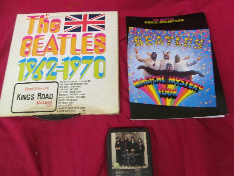 lot 39 image: Beatles 8 track, record album, book