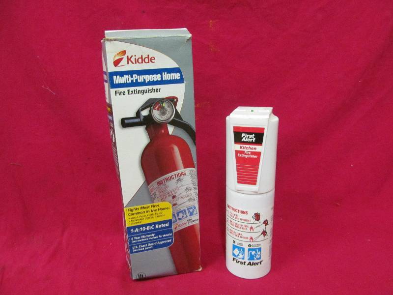 lot 96 image: Kidde, First Alert fire extinguishers