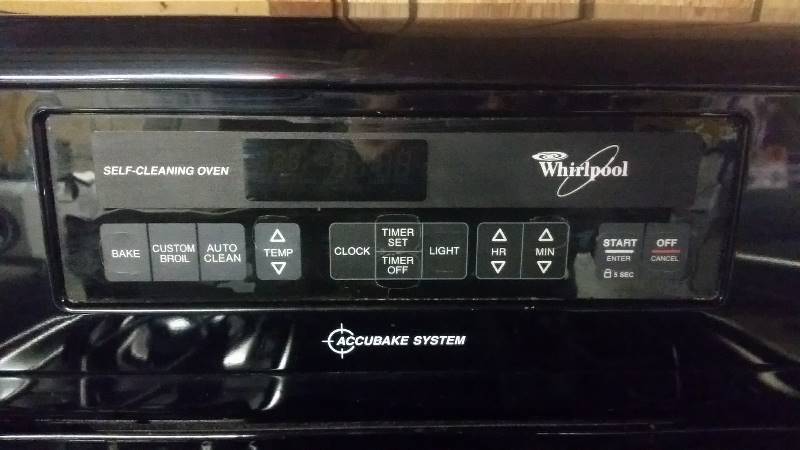 lot 21 image: Whirlpool Black Gas Stove