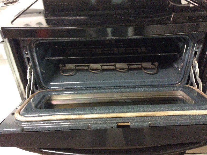 lot 23 image: GE Profile Black Double Oven Stove