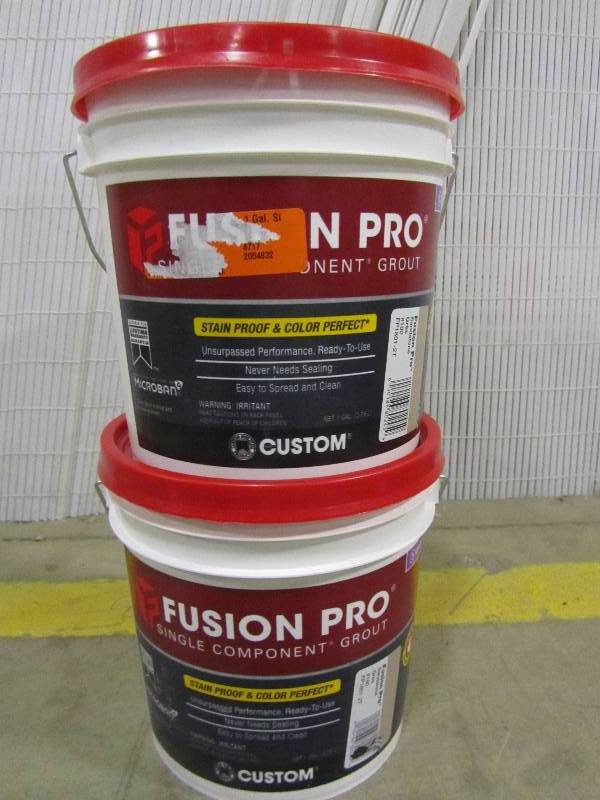 lot 12 image: Custom Building Products Fusion Pro #180 Sandstone 1 Gal. Single Component Grout (x2)