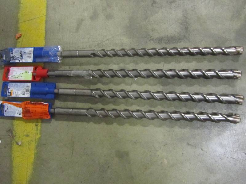 lot 13 image: Bosch 1 in. x 16 in. x 21 in. SDS-MAX Speed-X Carbide Rotary Hammer Drill Bit for Concrete Drilling (x1) Bosch HC4051 1 In. x 21 In. Spline Speed-X Rotary Hammer Bit (x3)
