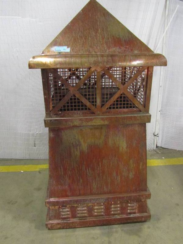 lot 22 image: CopperCraft Knight Copper Chimney Pot