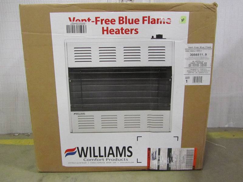 lot 24 image: Williams 30,000 BTUhr Blue Flame Heater Propane Gas Heater with Automatic Thermostat