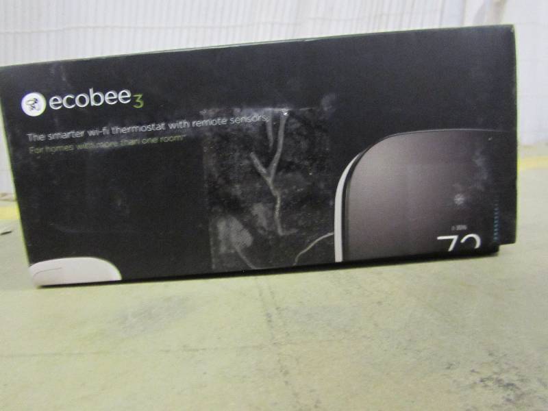 lot 50 image: ecobee Ecobee3 7-Day Smarter Wi-Fi Programmable Thermostat with Remote Sensor, HomeKit Enabled
