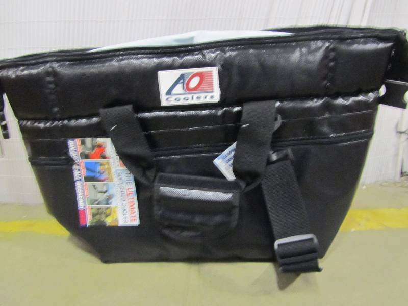 lot 62 image: AO Coolers 30 Qt. Soft Vinyl Cooler with Shoulder Strap and Wide Outside Pocket