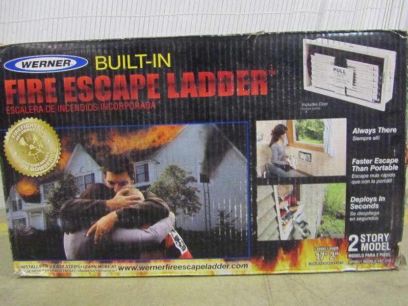 lot 64 image: Werner 2-Story Built-In Fire Escape Ladder