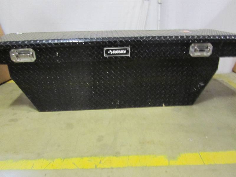 lot 72 image: Husky 70 in. Black Aluminum Polished Deep Truck Box