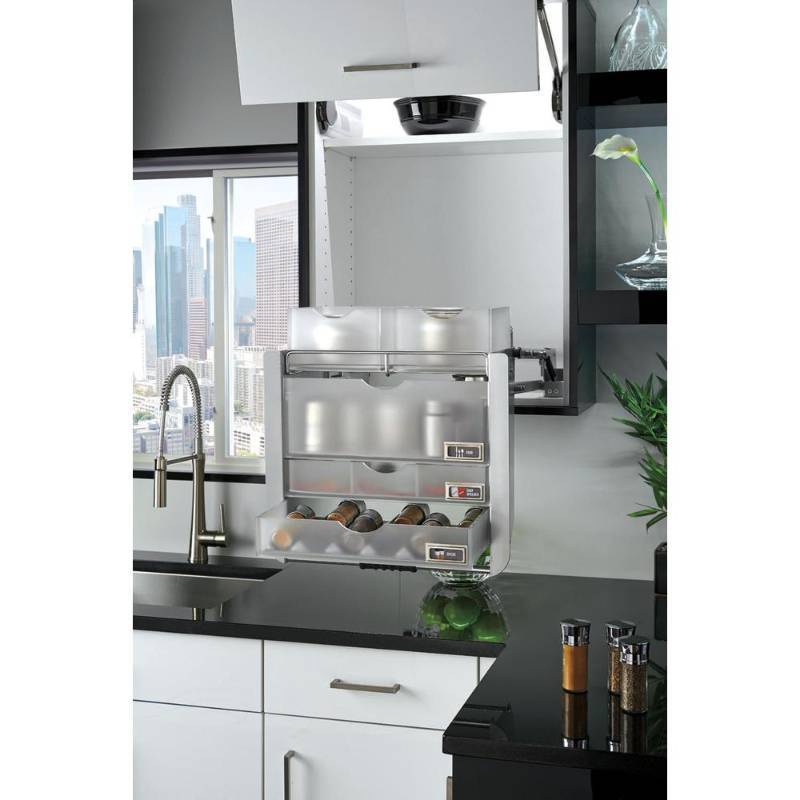 lot 36 image: Rev-A-Shelf 22.5 in. H x 22.25 in. W x 10.5 in. D Universal Wall Cabinet Pull-Down Shelving System