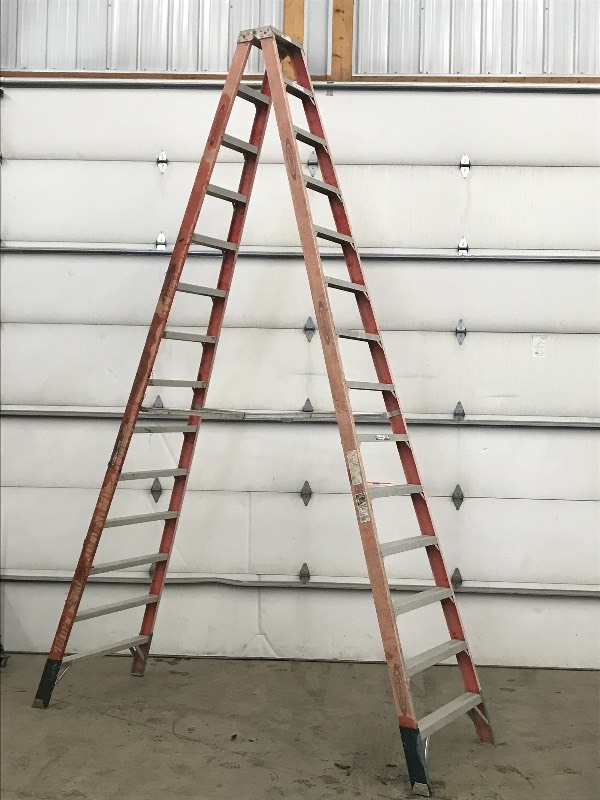 lot 12 image: Werner 14ft Step Ladder