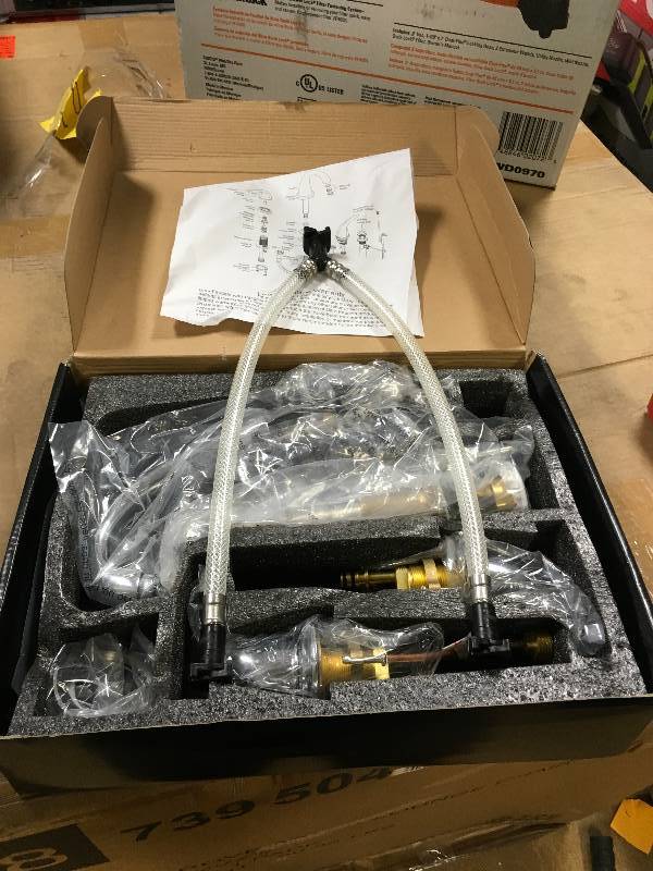 Ultra Faucets UF5501 Two-Handle Widespread Faucet with Pop-Up Drain Chrome Finish open box never used