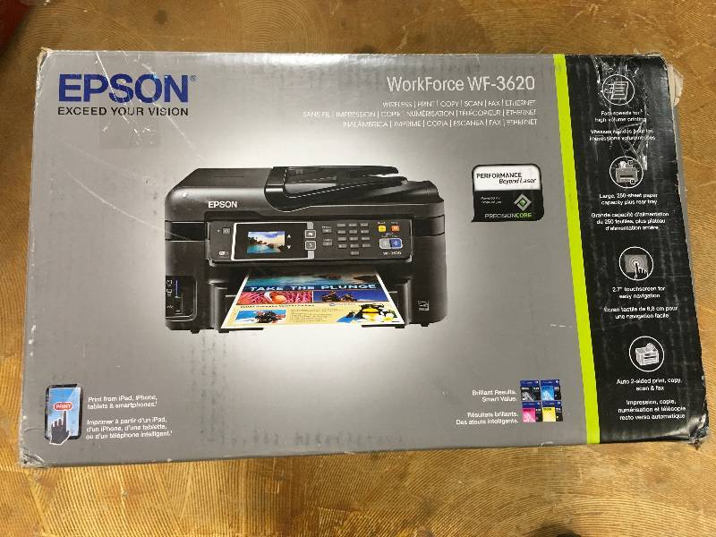 Epson WorkForce WF-3620 - WirelessPrintCopyScanFaxEthernet open box never used