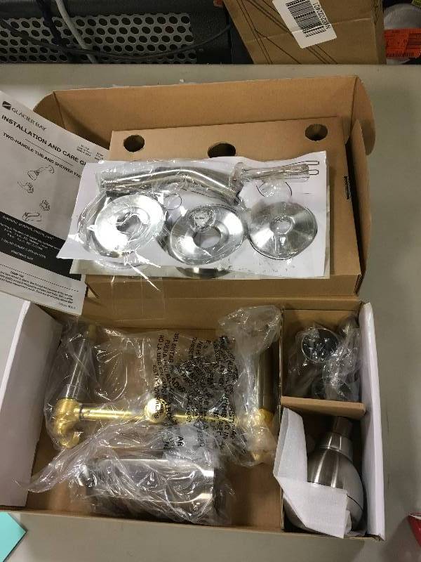 Glacier Bay Constructor 2-Handle Tub and Shower Faucet Brushed Nickel