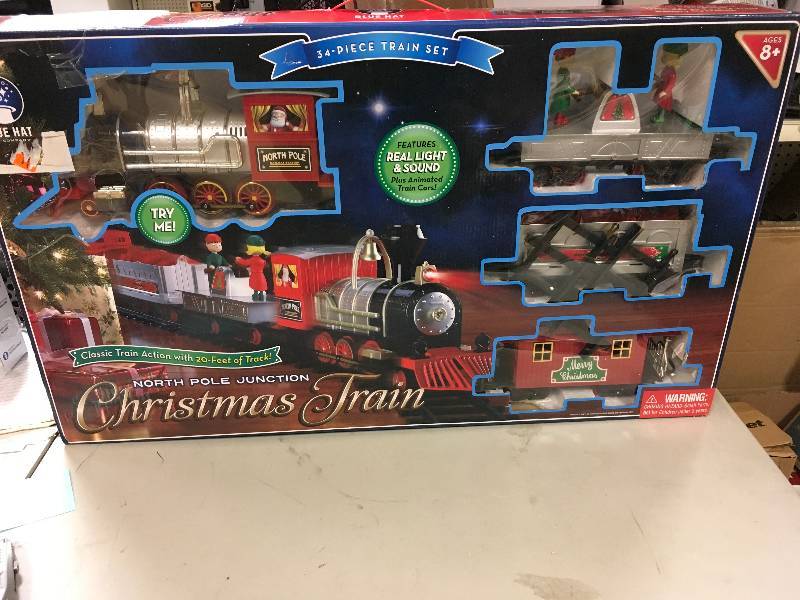 blue hat toy company christmas train