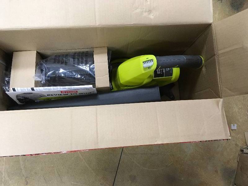Ryobi One 18 Volt Lithium Hybrid Dual Power Hard Surface Blower open box never used