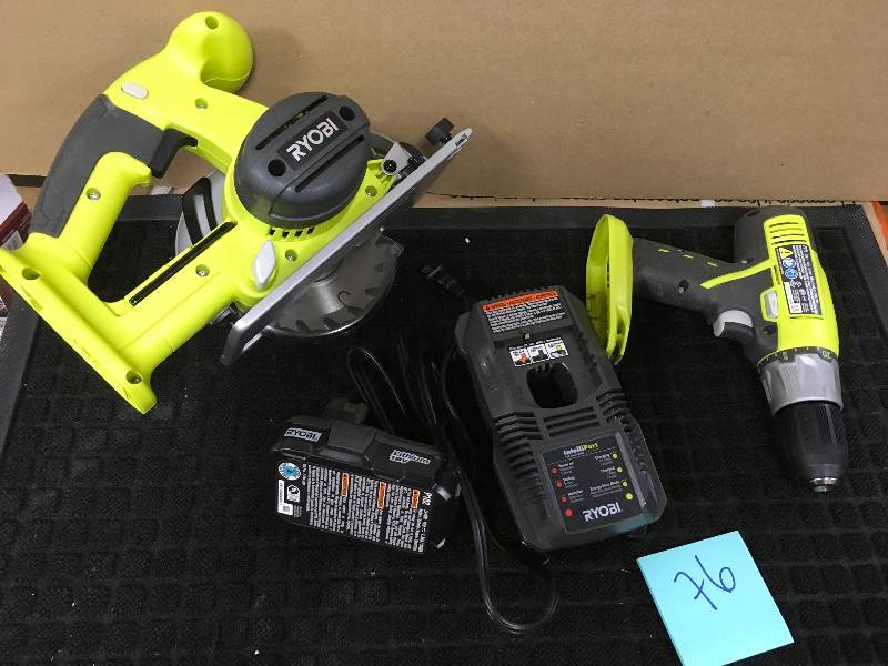 Ryobi One 18-Volt Lithium-Ion Starter Kit (2-Tools) in Like new working conditions