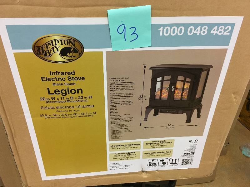 Hampton Bay Legion Infrared Electric Stove - Black Finish in working conditions